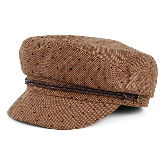 Gorra marinera Ashland lunares de Brixton - Marrón-Negro