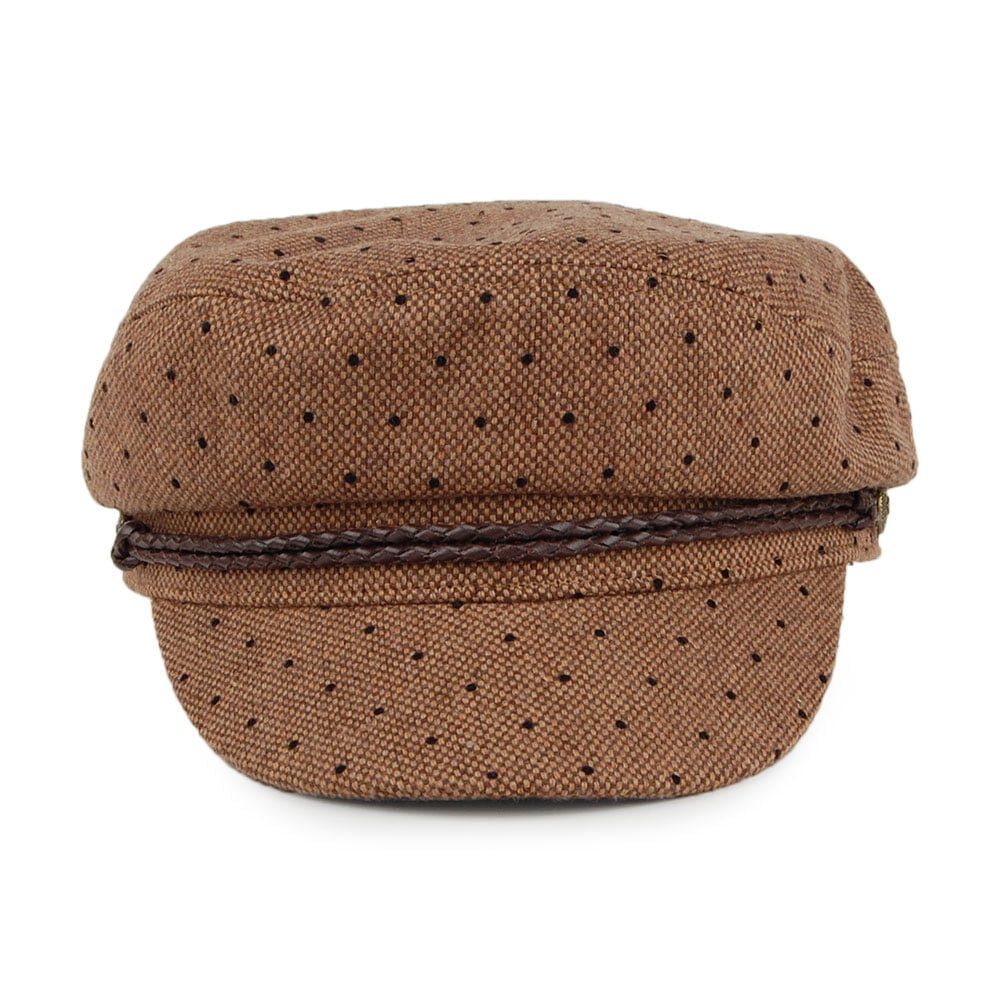 Gorra marinera Ashland lunares de Brixton - Marrón-Negro
