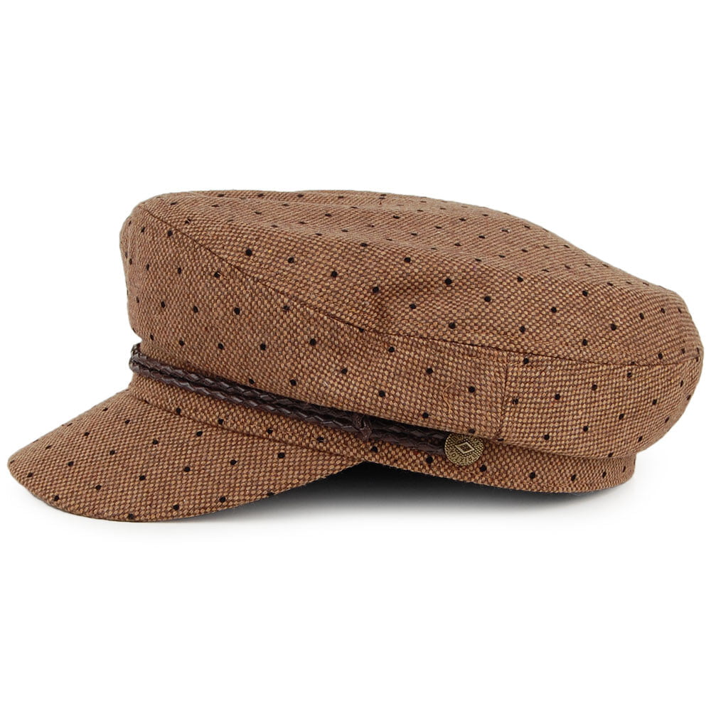 Gorra marinera Ashland lunares de Brixton - Marrón-Negro