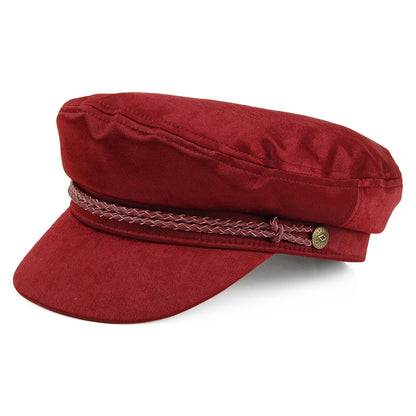 Gorra marinera Ashland de Brixton - Rojo Cardenal
