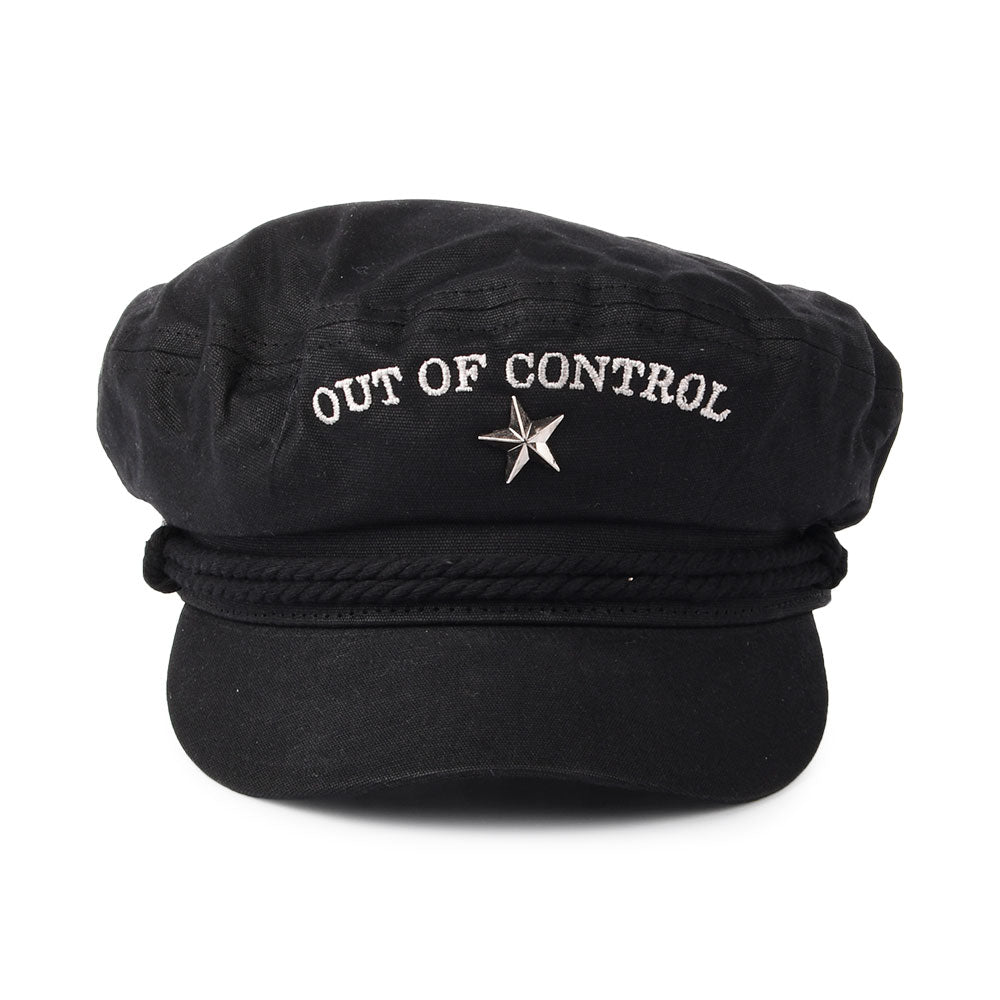 Gorra marinera Out Of Control Joe Strummer de algodón encerado de Brixton - Negro