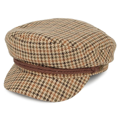 Gorra marinera pata de gallo de Brixton - Kaki-Multi