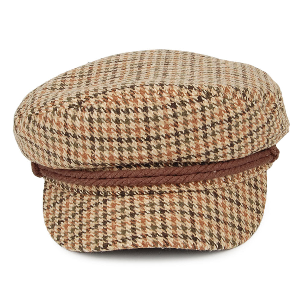 Gorra marinera pata de gallo de Brixton - Kaki-Multi