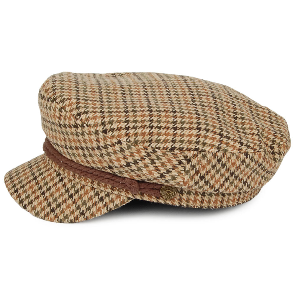 Gorra marinera pata de gallo de Brixton - Kaki-Multi