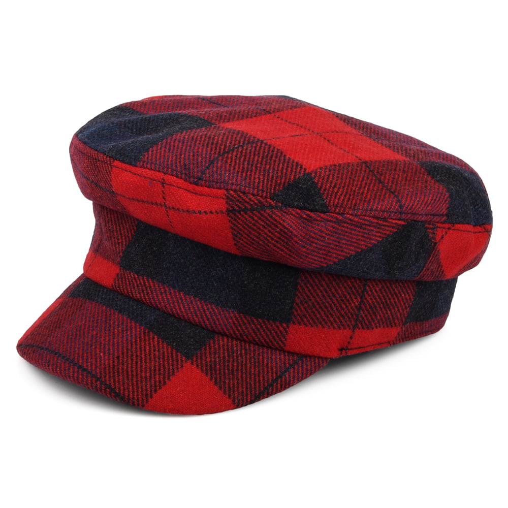 Gorra marinera de lana a cuadros de Tommy Hilfiger - Rojo-Azul Marino