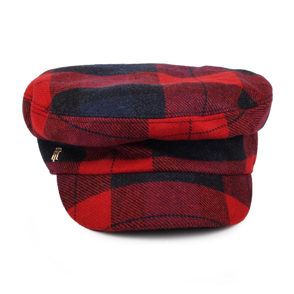 Gorra marinera de lana a cuadros de Tommy Hilfiger - Rojo-Azul Marino