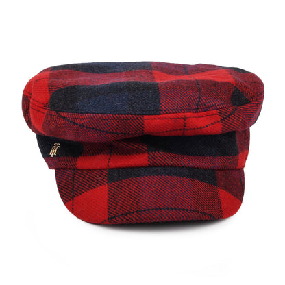Gorra marinera de lana a cuadros de Tommy Hilfiger - Rojo-Azul Marino