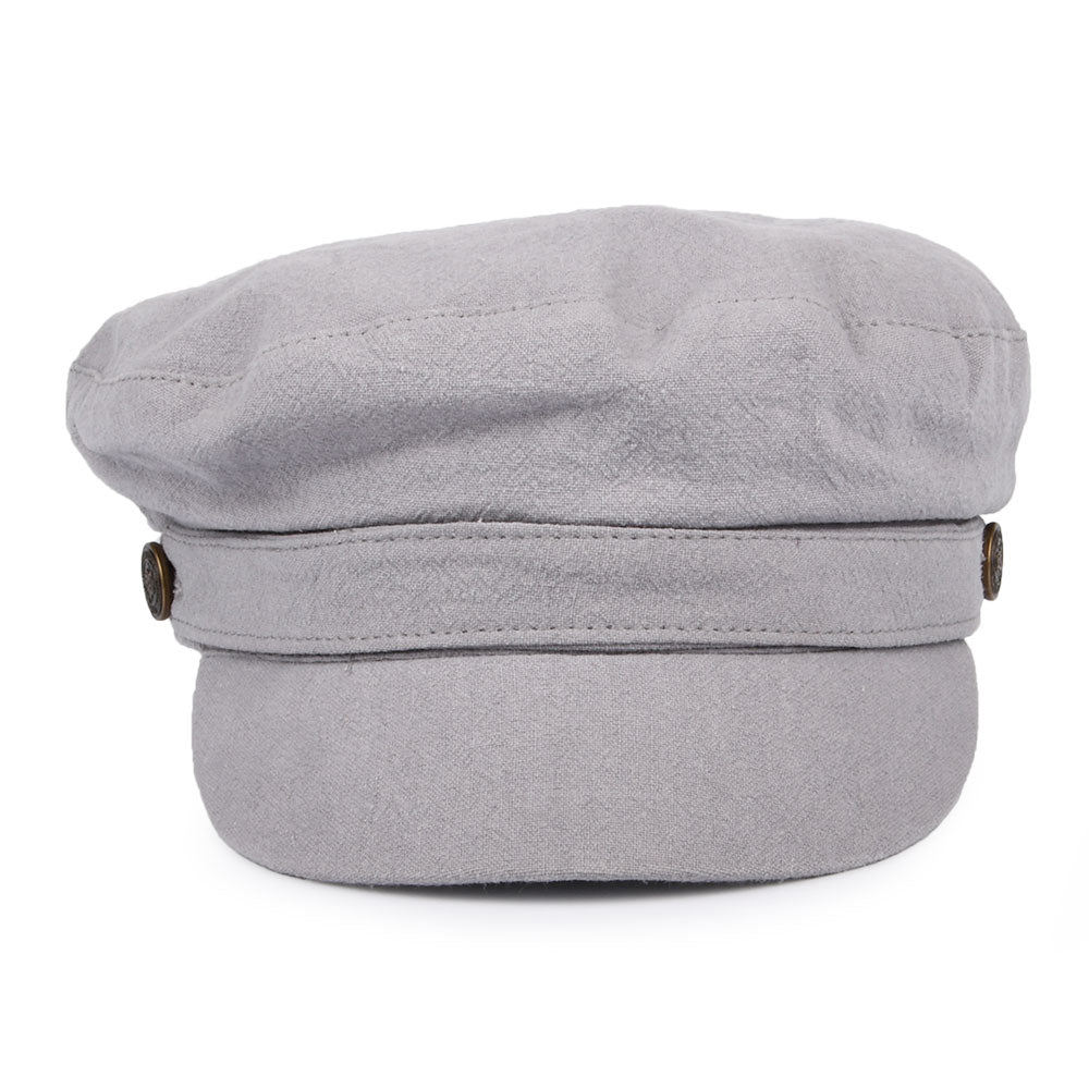 Gorra marinera Paddington de lino grueso de Christys - Gris