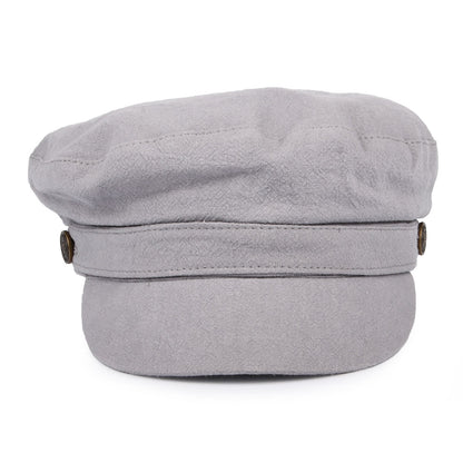 Gorra marinera Paddington de lino grueso de Christys - Gris