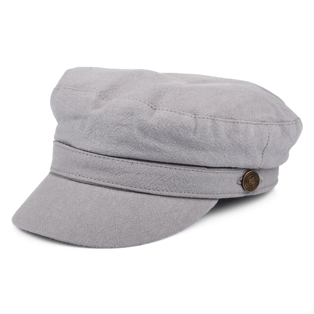 Gorra marinera Paddington de lino grueso de Christys - Gris