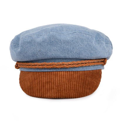 Gorra marinera Ashland de Brixton - Azul Claro-Marrón