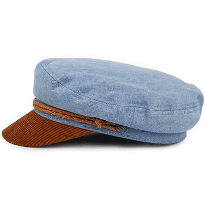 Gorra marinera Ashland de Brixton - Azul Claro-Marrón