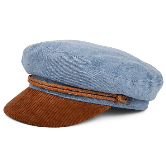 Gorra marinera Ashland de Brixton - Azul Claro-Marrón