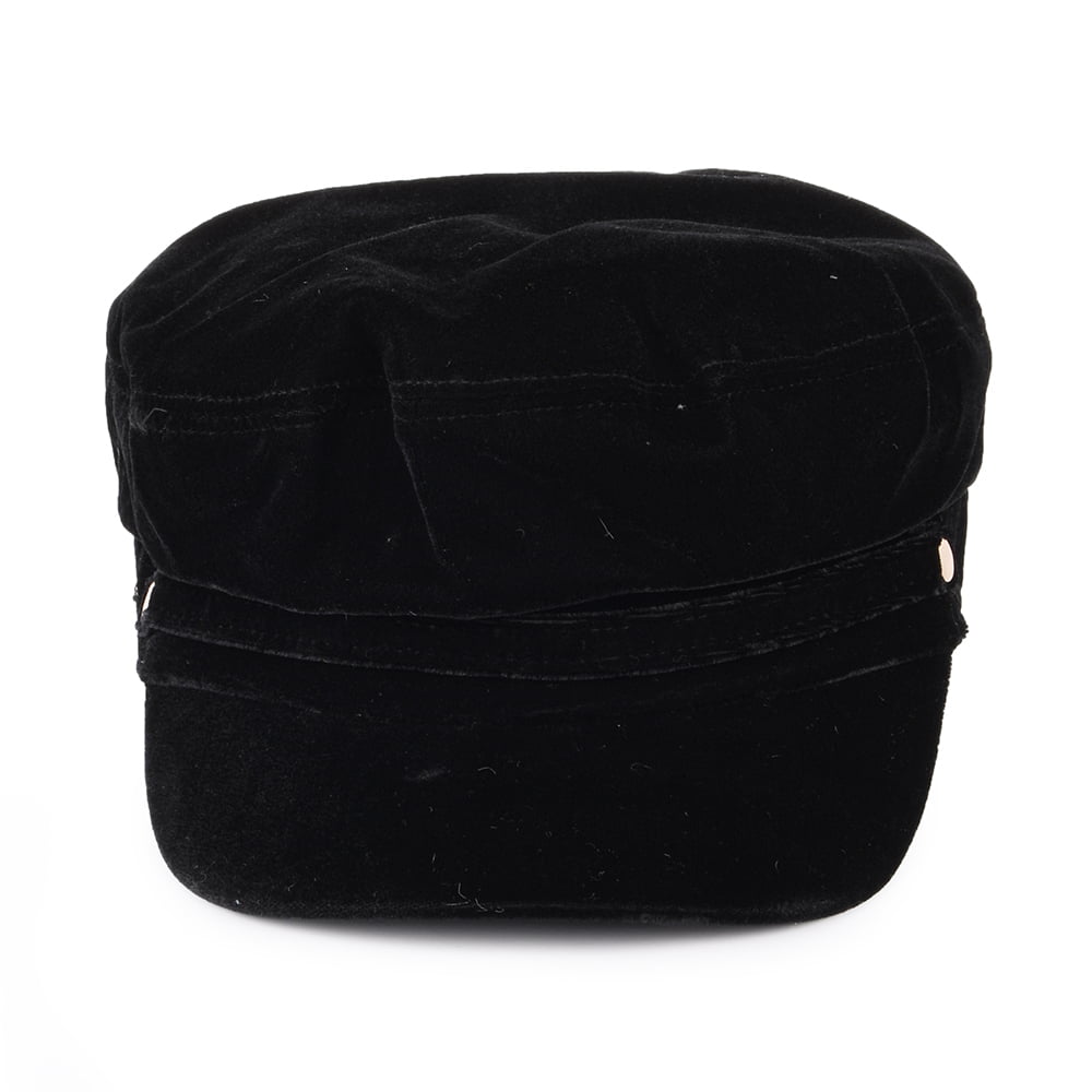 Gorra marinera Odile de terciopelo de Betmar - Negro