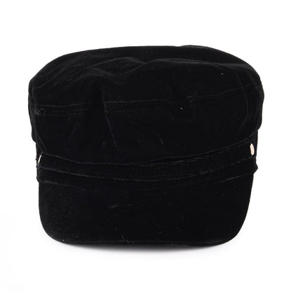 Gorra marinera Odile de terciopelo de Betmar - Negro