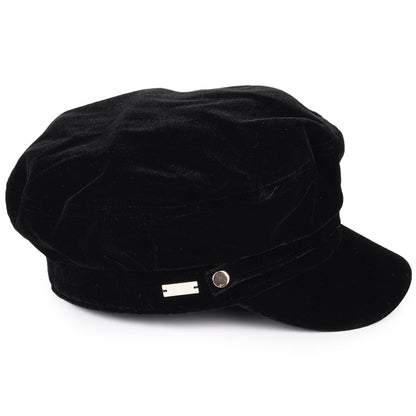 Gorra marinera Odile de terciopelo de Betmar - Negro