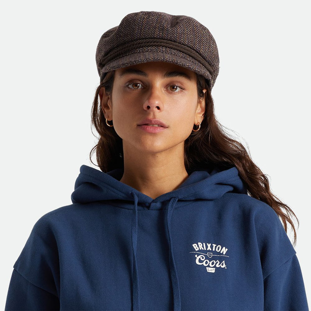 Gorra marinera diseño de espiga de Brixton - Vino
