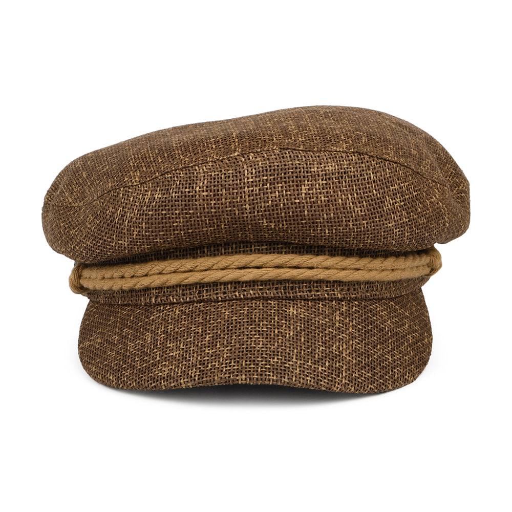 Gorra marinera de paja de Brixton - Marrón Claro