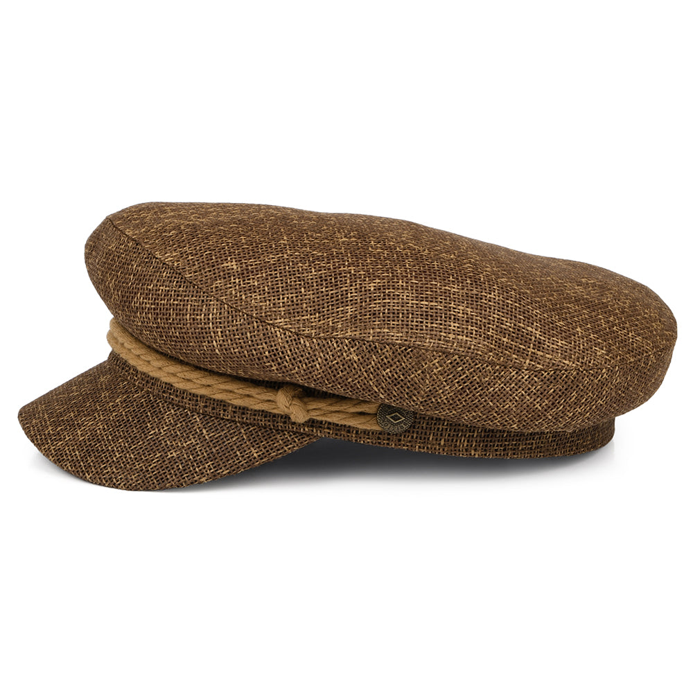 Gorra marinera de paja de Brixton - Marrón Claro