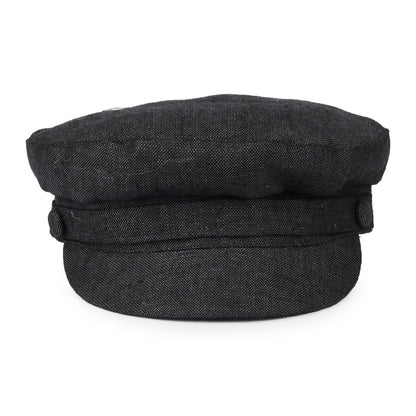 Gorra de pescador Mariner de lino irlandés de Failsworth - Antracita