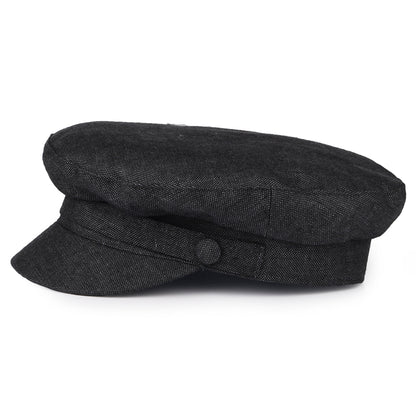 Gorra de pescador Mariner de lino irlandés de Failsworth - Antracita