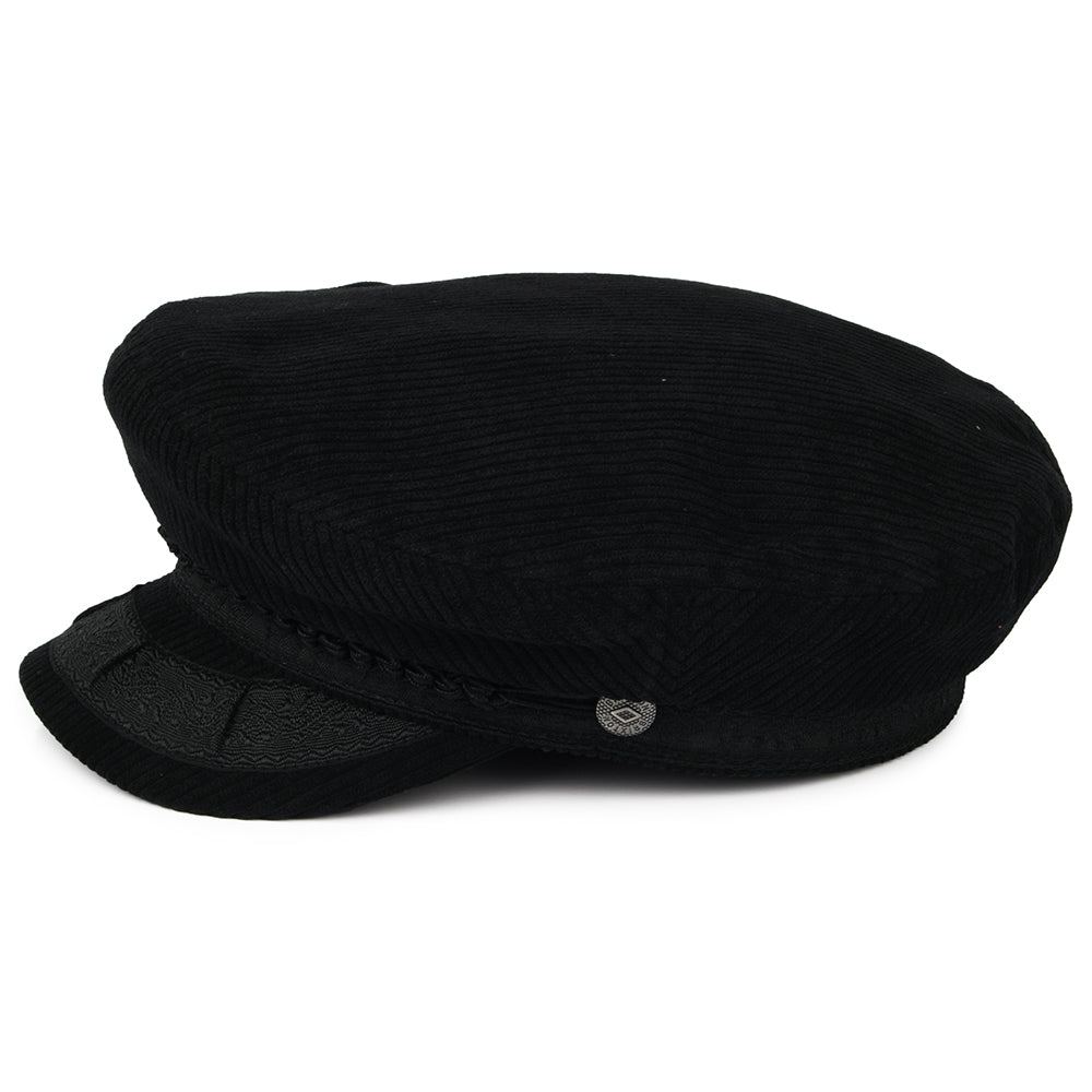 Gorra marinera Reserve de pana de Brixton - Negro