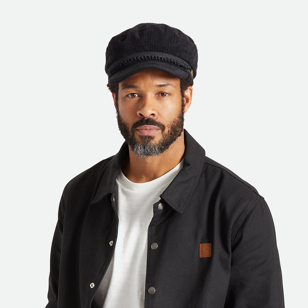 Gorra marinera Reserve de pana de Brixton - Negro