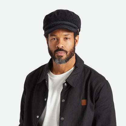 Gorra marinera Reserve de pana de Brixton - Negro