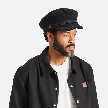 Gorra marinera Reserve de pana de Brixton - Negro