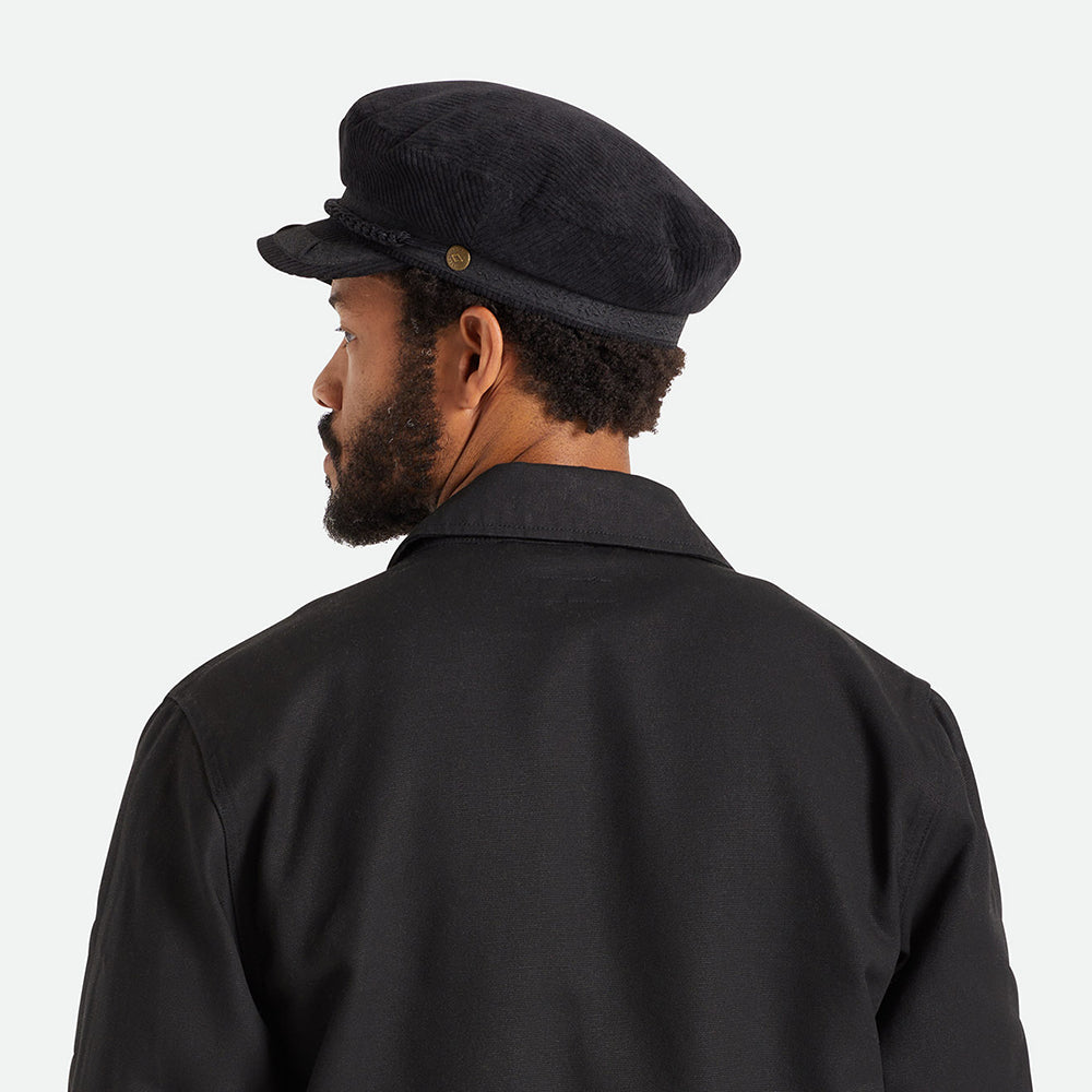 Gorra marinera Reserve de pana de Brixton - Negro