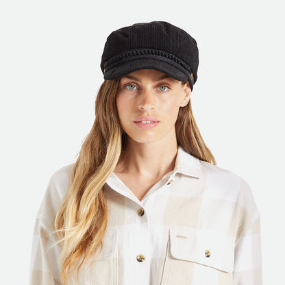 Gorra marinera Reserve de pana de Brixton - Negro