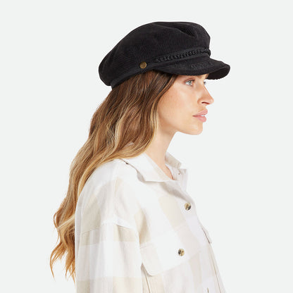Gorra marinera Reserve de pana de Brixton - Negro