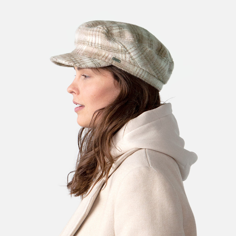 Gorra marinera Giana de mezcla de lana a cuadros de Barts - Trigo