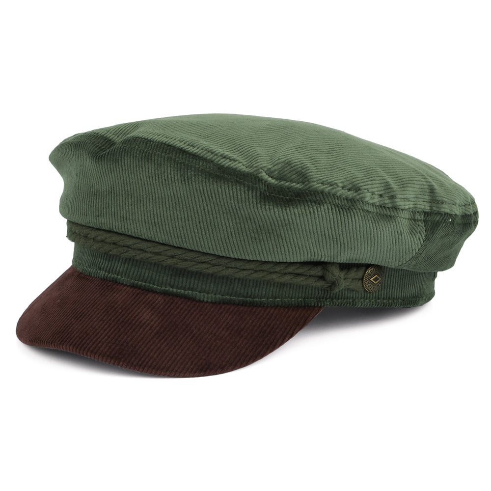 Gorra marinera de pana de Brixton - Bosque Oscuro-Marrón