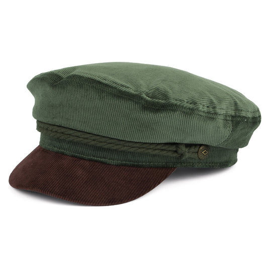 Gorra marinera de pana de Brixton - Bosque Oscuro-Marrón