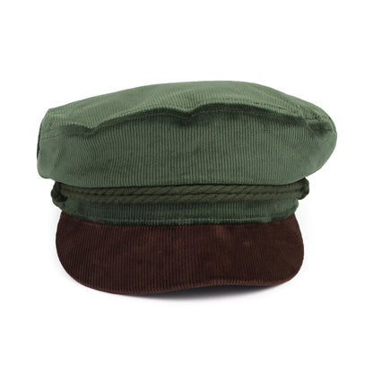 Gorra marinera de pana de Brixton - Bosque Oscuro-Marrón