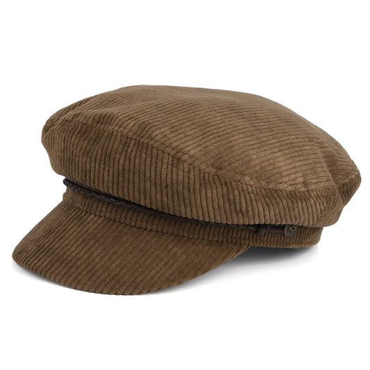 Gorra marinera Ashland de pana de Brixton - Marrón Claro
