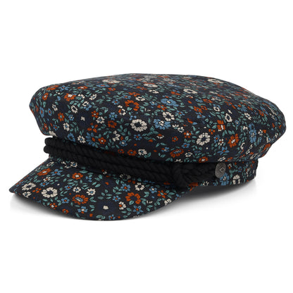 Gorra marinera de algodón Floral de Brixton - Azul Marino Lavado