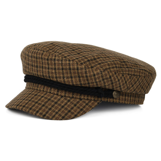 Gorra marinera pata de gallo de Brixton - Caramelo-Negro