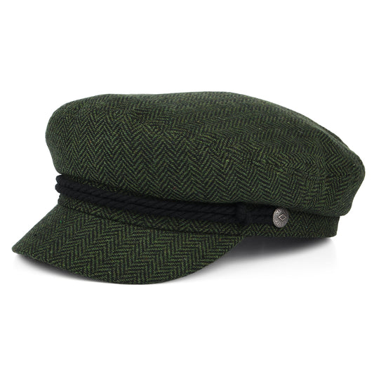 Gorra marinera diseño de espiga de Brixton - Verde Musgo-Negro