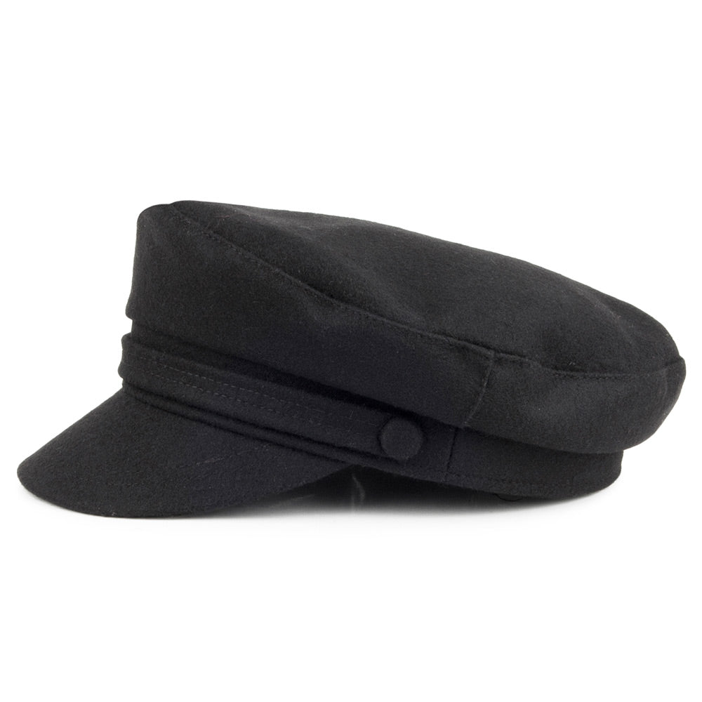 Gorra marinera de mezcla de lana de Jaxon & James - Negro