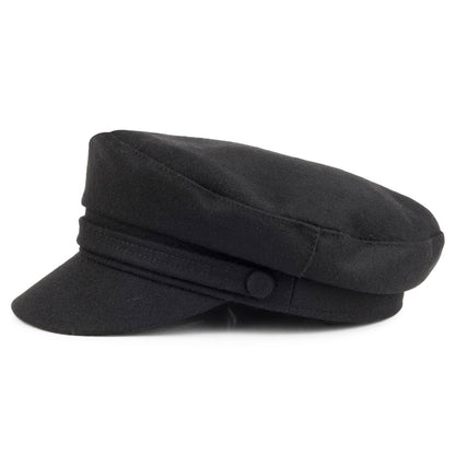 Gorra marinera de mezcla de lana de Jaxon & James - Negro