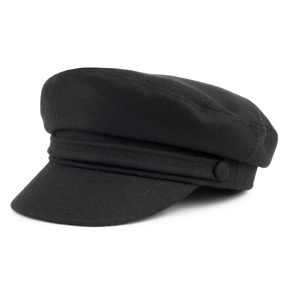 Gorra marinera de mezcla de lana de Jaxon & James - Negro