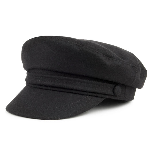 Gorra marinera de mezcla de lana de Jaxon & James - Negro