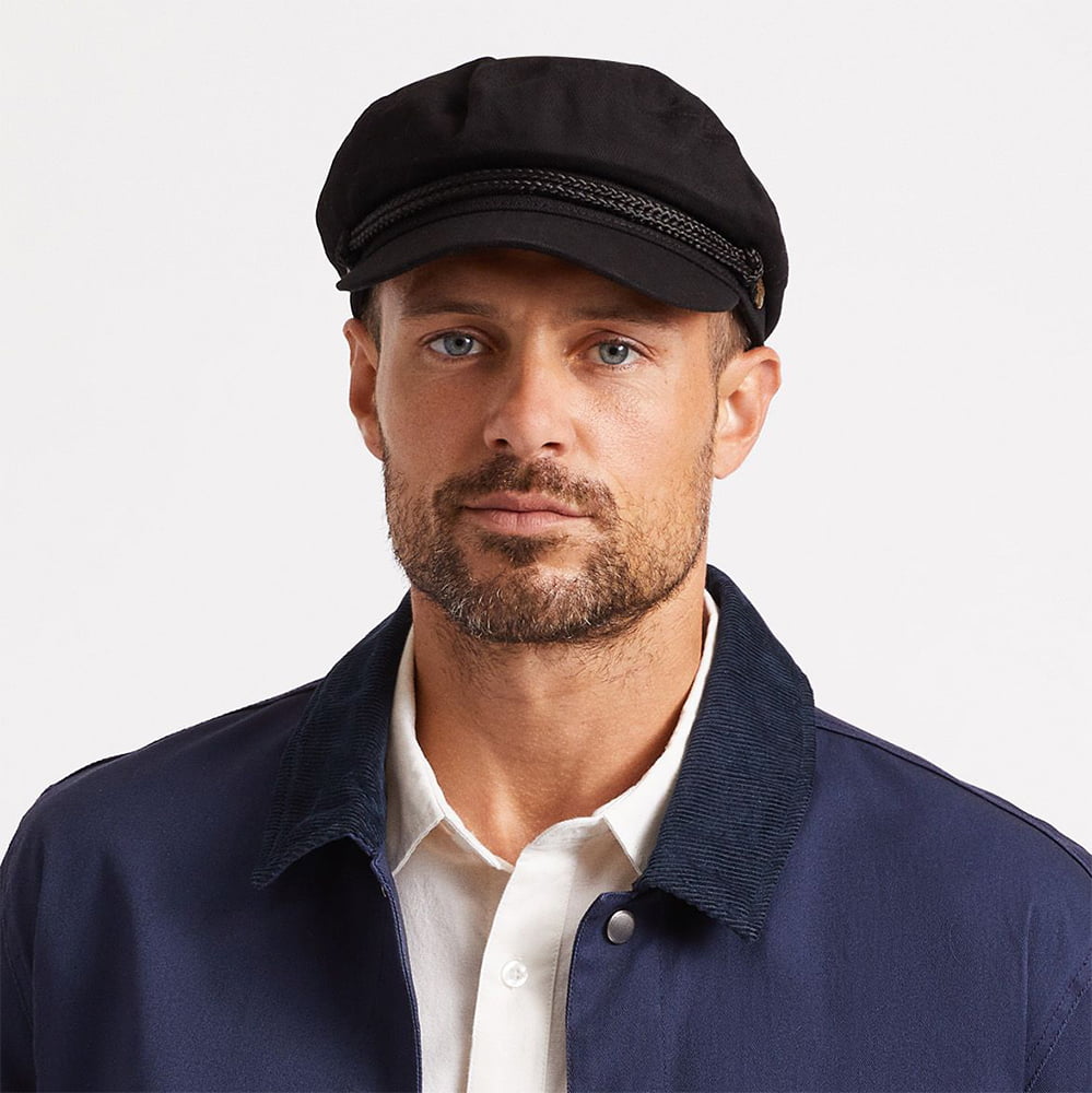Gorra marinera de pana de Brixton Hats - Negro