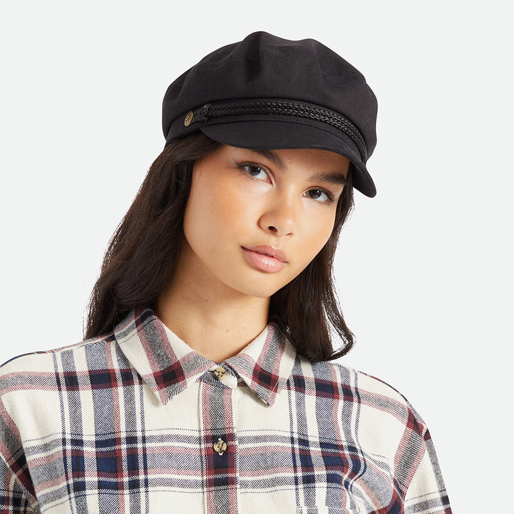 Gorra marinera de pana de Brixton Hats - Negro