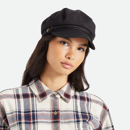 Gorra marinera de pana de Brixton Hats - Negro