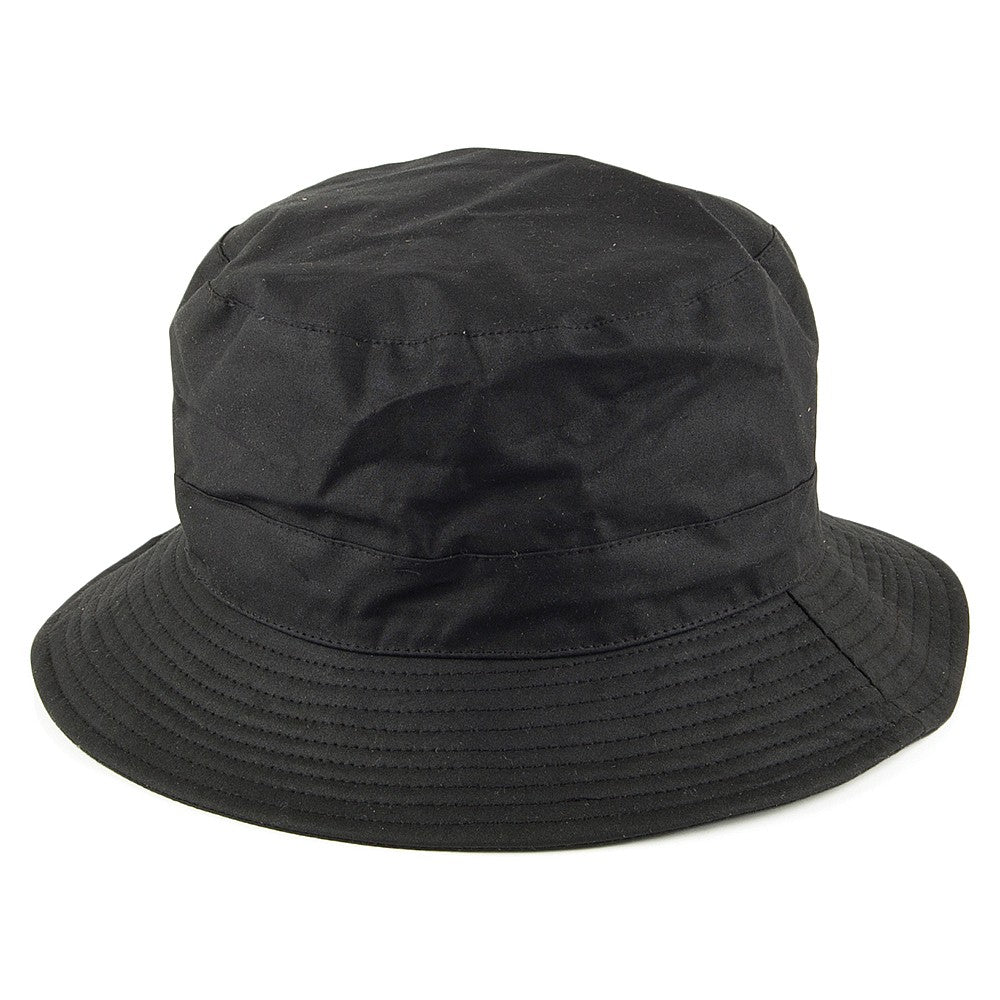 Sombrero de pescador de algodón impermeable Jaxon & James - Negro