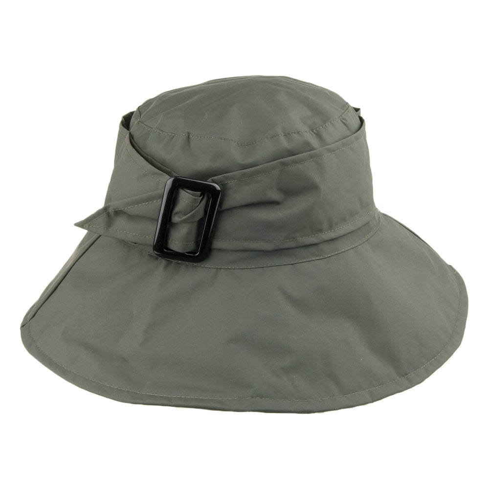 Sombrero de pescador resistente al agua con hebilla de Whiteley - Verde Oliva