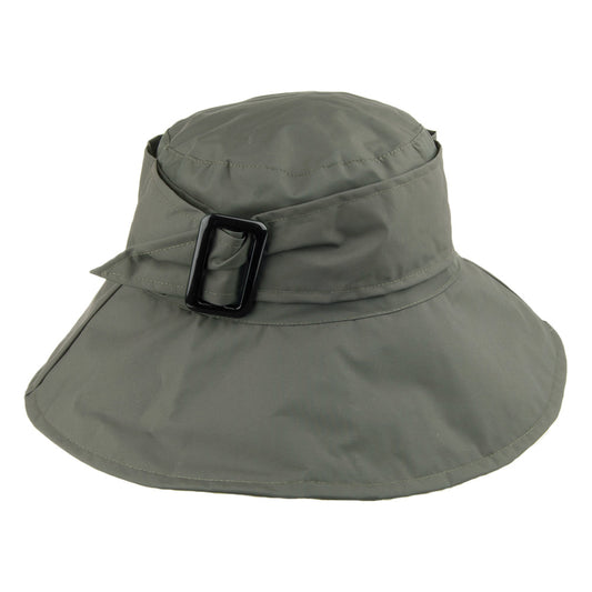 Sombrero de pescador resistente al agua con hebilla de Whiteley - Verde Oliva